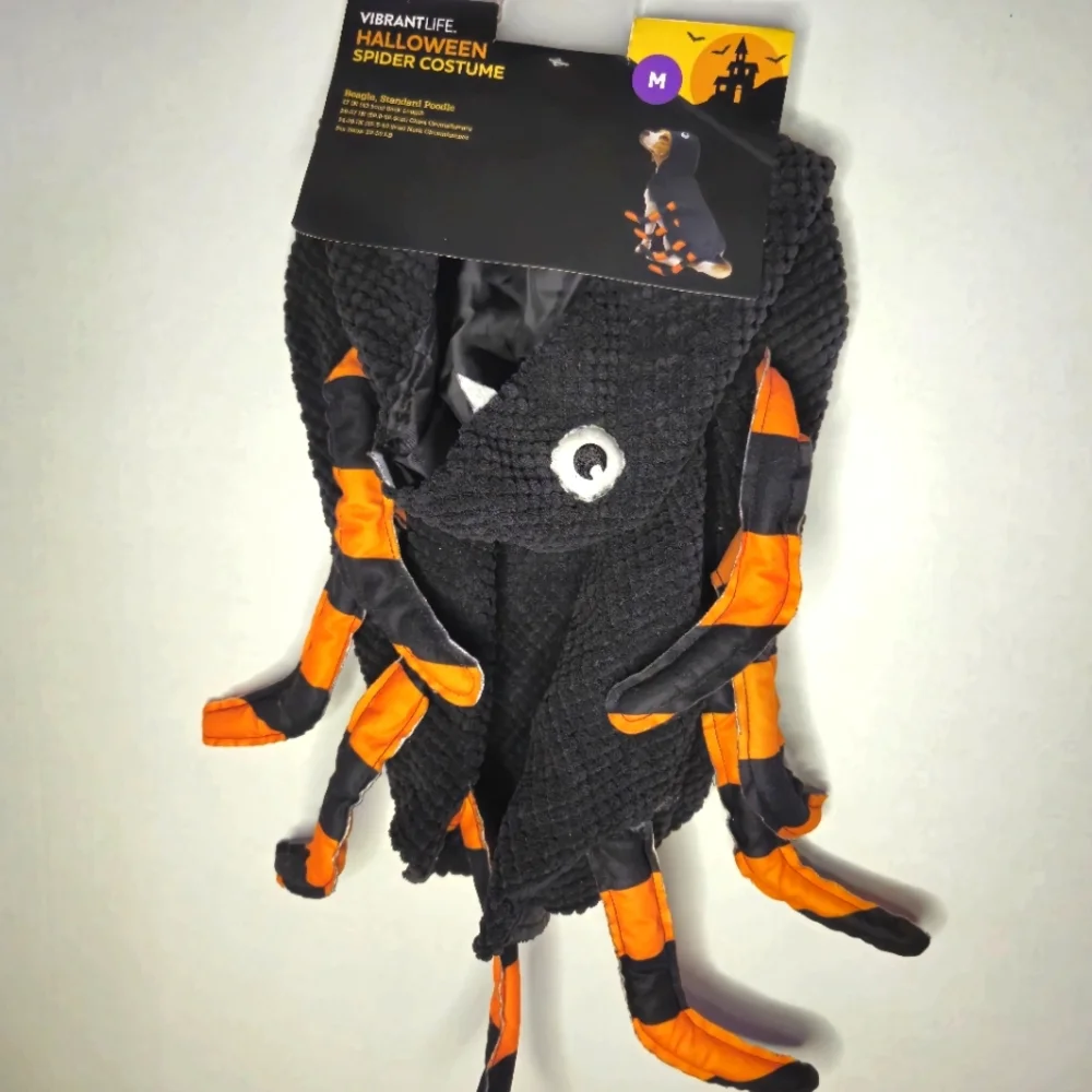 VIBRANT‎ LIFE HALLOWEEN SPIDER COSTUME DOG BEAGLE, STANDARD POODLE SIZE MEDIUM